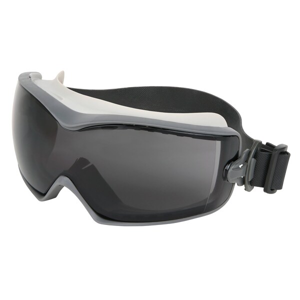 Safety Goggles, Gray Lens, MAX6 Anti-Fog, Indirect Vented, Rubber Strap, Hydroblast HB2 Series, 12 PK